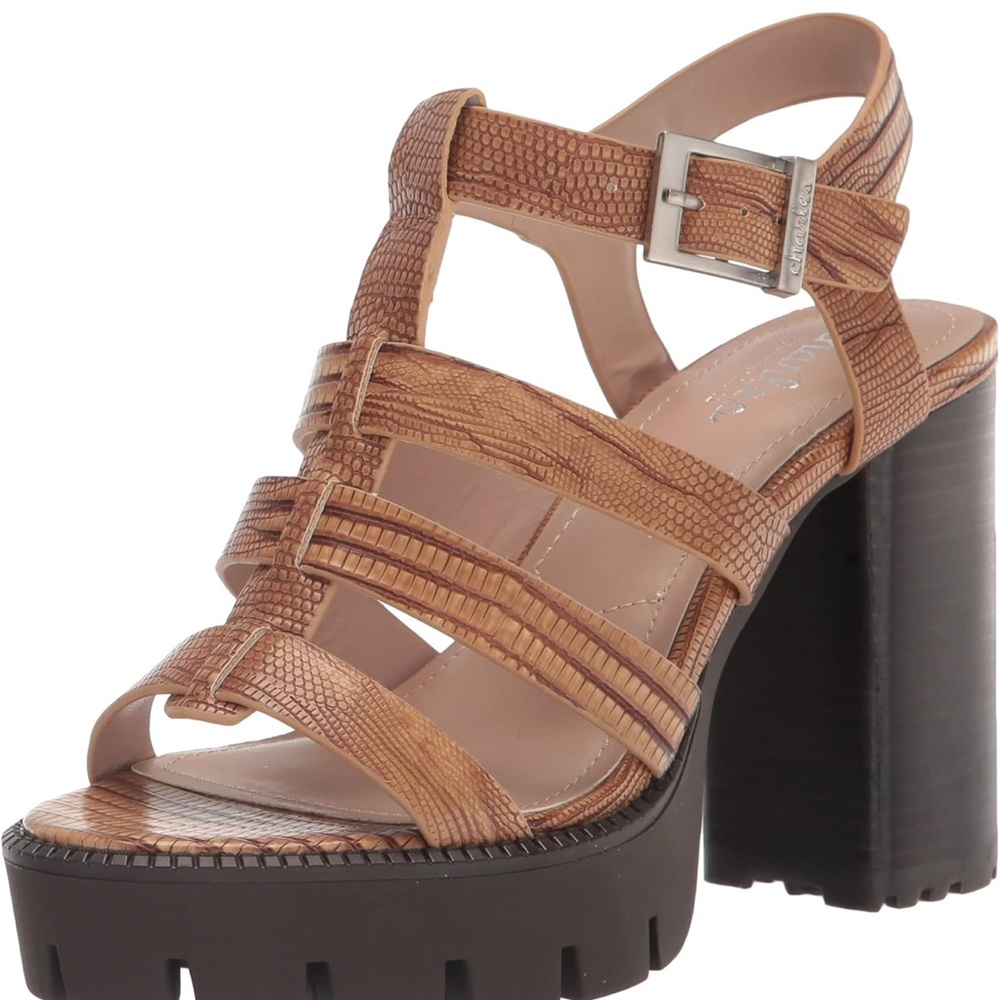 BRAND NEW! Charles David Brown Platform Sandals with Adjustable Straps